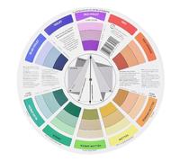 Chiyyak Rueda Guía de Color de 2 Piezas, Ubicación de Colores Claros 12 Colores 23 Cm 14 Cm, con Rodillos de Doble Cara, para Pintura Artística, Diseño de Tatuajes, Manualidades de