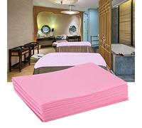Chiyyak Sábana de Salón Desechable Económica, Cubierta Impermeable Resistente Al Aceite para Mesa de Masaje de Belleza, Tienda de Cuidado de Pies (Sábanas Desechables Rosa)