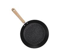 Chiyyak Sartén Redonda, Sartén de Hierro Universal Antiadherente con un Piso Plano para Carne, Bistec, Pescado, Desayuno