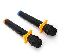 Chiyyak Set de Micrófono Inalámbrico Karaoke con Supresión de Retroalimentación, 2 Micrófonos para Conferencias en Casa, Adaptadores de 3,5 Mm, Negro