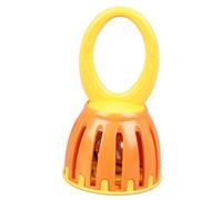 Chiyyak Sonajero de Campana de Jaula con de Colores Brillantes para Niños, Percepción Musical y Aprendizaje de Creatividad (W215 Naranja y Amarillo)