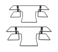 Chiyyak Soporte de de Metal, 2 Piezas de Montaje en Pared, Estante de Acero Al Carbono Negro para Dispensador de Pañuelos de Guantera, con Accesorios de Montaje para Garaje,