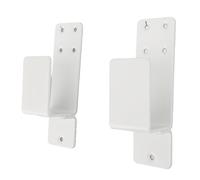Chiyyak Soporte en U para Puerta, Soporte de Barra de Seguridad Abierta de Acero Al Carbono Resistente Al óxido para Todo Tipo de Puertas, Apto para Garaje y Granero (Blanco)