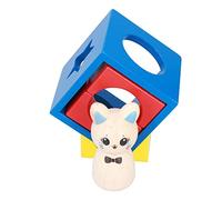 Chiyyak Tablero de Madera, Juguetes Geométricos, Juegos a Juego con Forma de Gato, Cultivar el Sentido Espacial y el Pensamiento Lógico, Modelo de Gatito de Material de Haya para Niños a Partir de 3