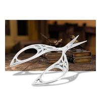 Chiyyak Tijeras Vintage de Acero Inoxidable, Herramienta para Manualidades DIY con Puntas Incisivas para Sedal e Hilo de Pescar, Tijeras con Patrón de Nubes de Bronce (de hoja de plata)