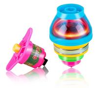 Chiyyak Trompos Educativos con Luz LED, 15 Uds., Juguetes Interactivos de Colores Aleatorios para Niños (Vistoso)