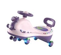 Chiyyak Wiggle Coche de Paseo Elegante para Niños, Juguete para Montar Al Aire Libre, Fácil de Manejar y Seguro, de Plástico, para Niños a Partir de 3 Años (Rosa)