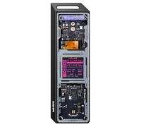 Chizha Smart Case SSD M2 Xenomorfo, protección de alimentación de 10s, detección de la salud del SSD, Puertos dobles USB-C 3.2 Gen 2 (10Gbps) NVMe Case Soporta NVMe SSD hasta 4TB - Negro