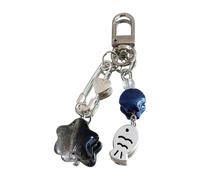 CHIZISX Abalorio para teléfono con diseño de estrellas de mar, elegante accesorio para mujeres que aman la marina, 8cm, Materiales mixtos