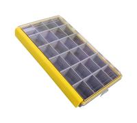 CHIZISX Bandeja de tapa transparente, caja de herramientas, separador de cebos, organizadores de aparejos de pesca con separadores extraíbles, caja de almacenamiento, divisor ajustable, contenedor de