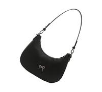 CHIZISX Bolso de hombro pequeño de moda para mujer, bolso de mano estético de axila, bolso de mano de moda para mujer, bolso de noche con lazo, bolso de mano de uso diario, Black