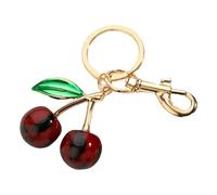 CHIZISX Colgante único de cerezas de resina con diseños de leopardo para mujer de moda y accesorio, Height 9.5CM* Width 5CM, Resina y aleación