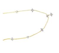 CHIZISX Collar brillante con colgante de planta de cuatro hojas, joyería para el cuello para pareja joven o amigo cercano, talla única, Cobre, No es una piedra preciosa