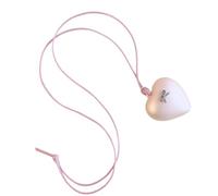 CHIZISX Collar con colgante de corazón de color dopamina, hecho a mano, ajustable, para mujeres y niñas, joyería única y moderna, talla única, Acrílico, No es una piedra preciosa