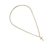 CHIZISX Collar con colgante de cruz de aleación resistente, minimalista, elegante, accesorio de joyería de color para hombres y mujeres, gargantilla de moda para regalos, talla única, Metal, No es una