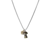 CHIZISX Collar con colgante de hongo que simboliza la naturaleza y las vitalidades con materiales de aleación resistentes para mujeres a la moda, talla única, Metal, No es una piedra preciosa