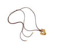 CHIZISX Collar con colgante de metal geométrico irregular de moda, elegante cadena de cera hecha a mano, joyería para mujeres y niñas, talla única, Acero inoxidable, No es una piedra preciosa