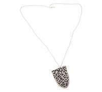 CHIZISX Collar con estampado de leopardo con cierre magnético para un fácil uso, cadena larga, accesorio de joyería de moda para mujer, uso diario, talla única, corteza, No es una piedra preciosa