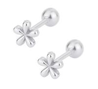 CHIZISX Delicados aretes con forma de flor hechos a mano de aleación resistente portátiles para entusiastas de la moda que buscan el uso, talla única, Metal, Sin piedra preciosa