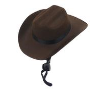 CHIZISX Divertido sombrero de mezclilla occidental para gatos y perros, tela no tejida, cómodo flujo de aire, correas regulables, fotos, fiestas, fiestas