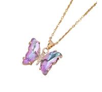 CHIZISX Elegante collar con colgante de mariposa que simboliza gracias y encanto para mujeres de moda en uso diario o fiestas, talla única, Metal, No es una piedra preciosa