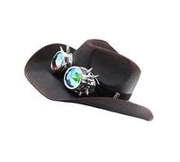 CHIZISX Elegante sombrero de jazz para cosplay, disfraz de Panamá a juego, para artistas de escenario, accesorio de baile occidental para adultos