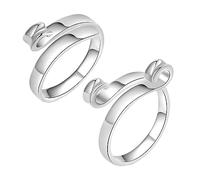 CHIZISX Guía de hilo, anillos abiertos de ganchillo, anillos de ganchillo, guía de hilo, dedal de tejer para ganchillo, Metal, Sin piedras preciosas