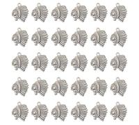 CHIZISX Juego de 30 colgantes tribales vintage para collares, accesorios de manualidades, joyería para proyectos de joyería y manualidades, talla única, Zinc, No es una piedra preciosa