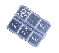 CHIZISX Juego de aretes transparentes para pieles sensibles, ajuste cómodo con cabeza de hongo para uso durante todo el día, talla única, Resina, Sin piedra preciosa