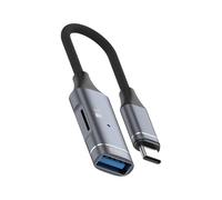 CHIZISX Multifuncional USB C a USB 3.0 Adaptador Convertidor 5Gbps Transmisión Cuerpo de Aluminio para Almacenamiento Móvil Expansión USB Tipo C Convertidor TF Ranura