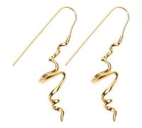 CHIZISX Pendientes abstractos con diseños 3D, materiales de latón que ofrecen un temperamento fresco, portátiles para uso diario casual, dorado/plateado, talla única, Cobre, Sin piedra preciosa