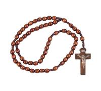 CHIZISX Rosario de madera resistente hecho a mano de madera natural para oración diaria y meditación con diseños elegantes, talla única, Hemu, No es una piedra preciosa