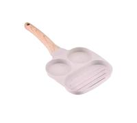 CHIZISX Sartén multifuncional para huevos de desayuno con distribución uniforme del calor y mango para familias ocupadas, sartén ergonómica con mango de baquelita