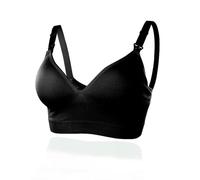 CHJAN - Brasier de lactancia para mujeres que amamantan a pecho abierto, ropa interior cómoda para embarazadas, Negro, L