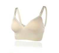 CHJAN - Brasier de lactancia para mujeres que amamantan a pecho abierto, ropa interior cómoda para embarazadas, Piel, L