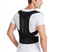 CHJJWEZX Corrector de Postura para Hombres y Mujeres, Ajustable Espalda Corrector, Corrección de Escoliosis y Joroba, Espalda Corrector, Faja para Postura de Espalda Entrenador de Postura,5XL,Black