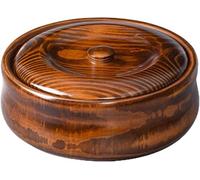 CHJJZXBF Cuenco de Madera con Tapas Decoración del hogar Cuenco de Ramen de Madera para Cocina para Sopa Cereal Guardián Almacenamiento para Ensalada,23cmx7.5cm