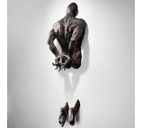 CHJJZXBF Escultura de Pared de Personaje Abstracto, Personaje Abstracto 3D a través de Escultura de Figura de Pared, Estatua de Hombre trepador de Arte de Pared Creativo, Manualidades de decoración,A