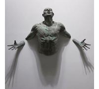 CHJJZXBF Escultura de Pared de Personaje Abstracto, Personaje Abstracto 3D a través de Escultura de Figura de Pared, Estatua de Hombre trepador de Arte de Pared Creativo, Manualidades de decoración,B