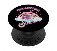 Chlamydia Survivor Cat Meme: Bold & Quirky Humor PopSockets PopGrip Adhesivo
