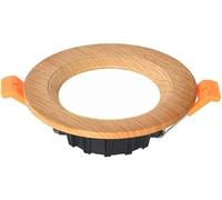 CHLcclYK 5W empotrable ultradelgado de madera maciza Downlight hogar dormitorio madera ahorro de energía LED techo lámpara de techo comercial integrada Focos de tubo