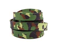 Chlikeyi Cordones Patrón de camuflaje Doble capa Poliéster Transferencia de calor plana Diferenciación Cordones impresos