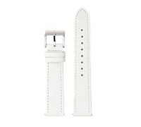 Chlikeyi Correa de reloj Correa de cuero genuino Liberación rápida 18-22mm, blanco Blanco, 18mm