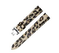 Chlikeyi Correa de reloj de cuero genuino con estampado de leopardo, accesorios para reloj de mujer, 12-20mm, Color 13, 20mm