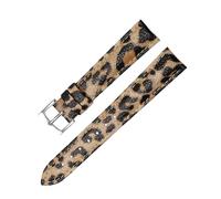 Chlikeyi Correa de reloj de cuero genuino con estampado de leopardo, accesorios para reloj de mujer, 12-20mm, Color 4, 16mm