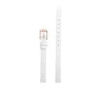 Chlikeyi Correa de reloj de piel auténtica para mujer, correa fina de tamaño pequeño, 6-18mm, Oro rosa blanco, 16mm