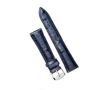 Chlikeyi Correa de reloj Patrón de avestruz Correa de cuero genuino 18-22 mm Accesorios de reloj de liberación rápida