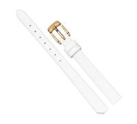 Chlikeyi Correa de reloj Universal para mujer, correa de piel pequeña, pulsera fina, Oro blanco, 13 mm