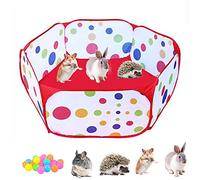 chlius Parque Infantil para Mascotas Jaulas Animales Pequeños Plegable Cerca Ejercicio Transpirable Y Transparente Emergente para Perro Gato Conejos Hámster Chinchillas, Erizo