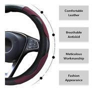 CHLMZO Funda Volante Coche para Citroen C4, Personalizado Cuero Cubierta Volante Antideslizante Transpirable Suave,Pink